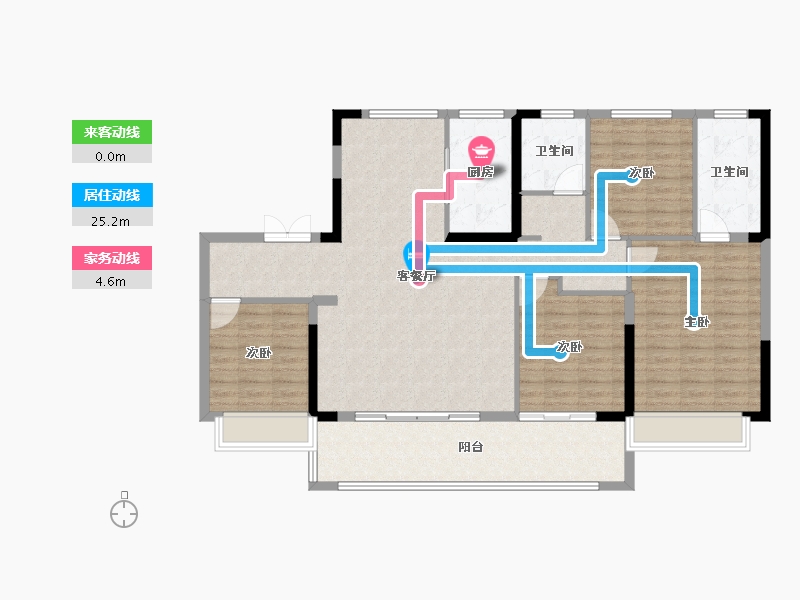 江苏省-南京市-玖宸府-126.40-户型库-动静线