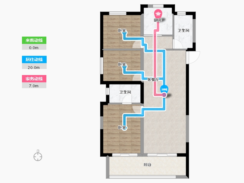 山西省-晋中市-电建地产·晋中洺悦宸苑-85.59-户型库-动静线