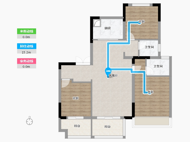 安徽省-池州市-昌盛·翰林学府-89.61-户型库-动静线