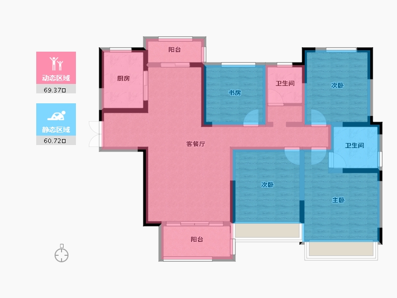 河南省-南阳市-建业森林半岛4期·天悦-115.20-户型库-动静分区