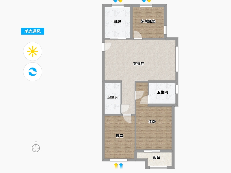 山东省-临沂市-桂语江南-100.00-户型库-采光通风