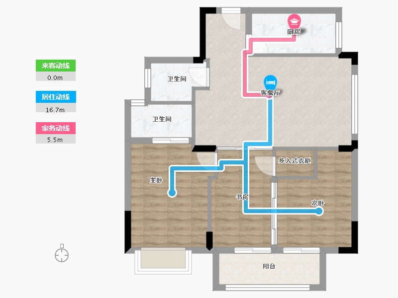 浙江省-金华市-玉竹雅院-80.80-户型库-动静线