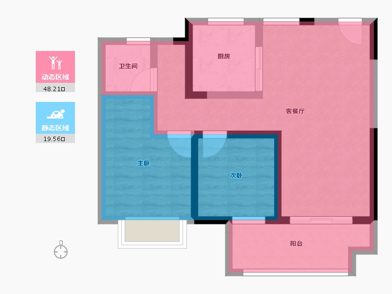 湖北省-襄阳市-华侨城天鹅堡-59.17-户型库-动静分区