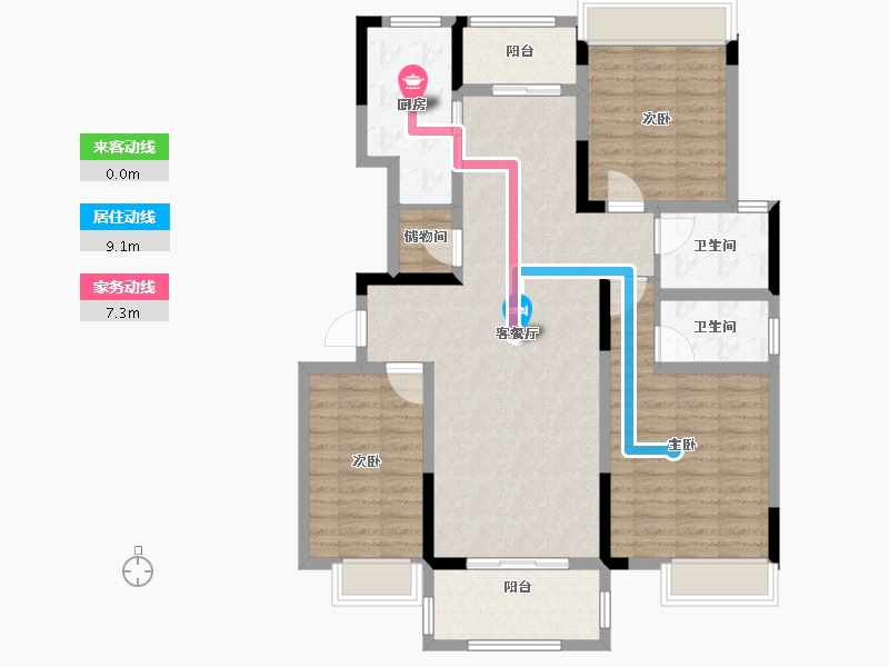 河南省-南阳市-建业森林半岛4期·天悦-108.00-户型库-动静线