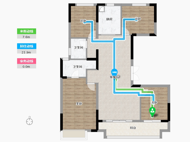 浙江省-绍兴市-天樾东府-108.80-户型库-动静线