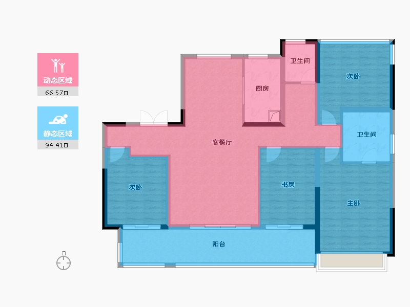 安徽省-合肥市-远大上湖居-145.69-户型库-动静分区