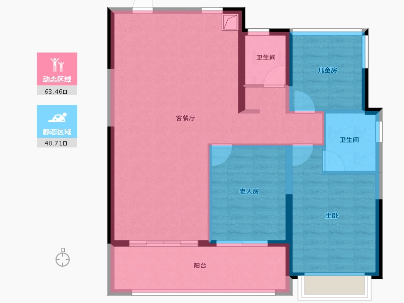 安徽省-合肥市-和悦云锦-94.25-户型库-动静分区