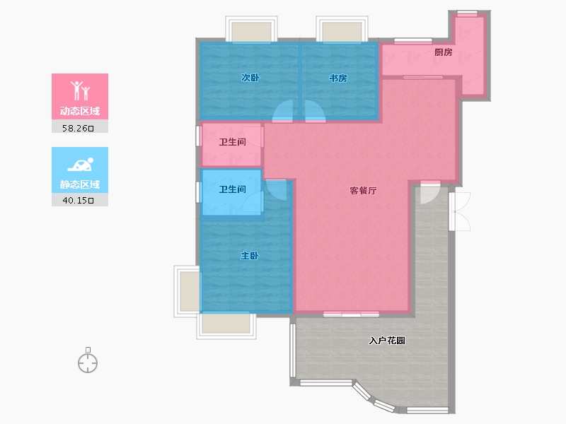 四川省-成都市-城南名著-118.38-户型库-动静分区