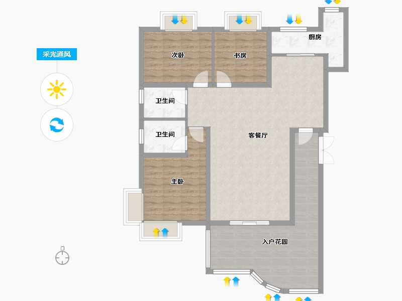 四川省-成都市-城南名著-118.38-户型库-采光通风