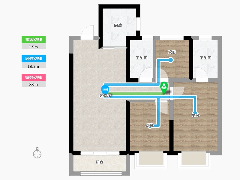 甘肃省-兰州市-保利天汇-63.69-户型库-动静线