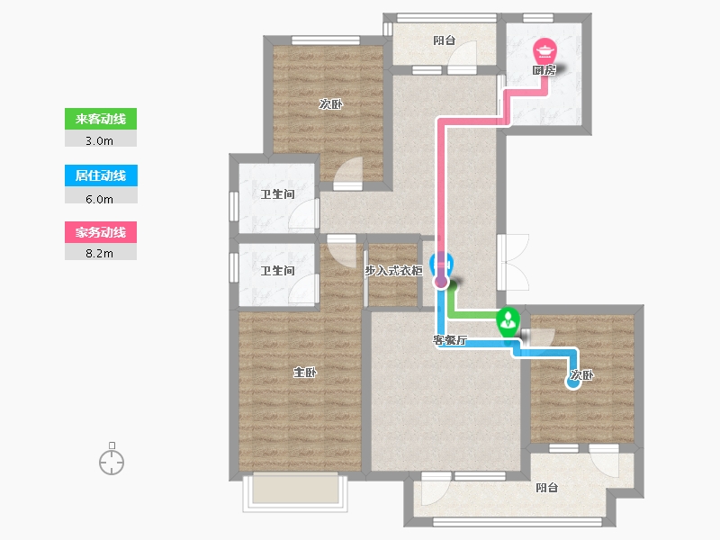 河北省-石家庄市-澳森观澜壹号-110.40-户型库-动静线