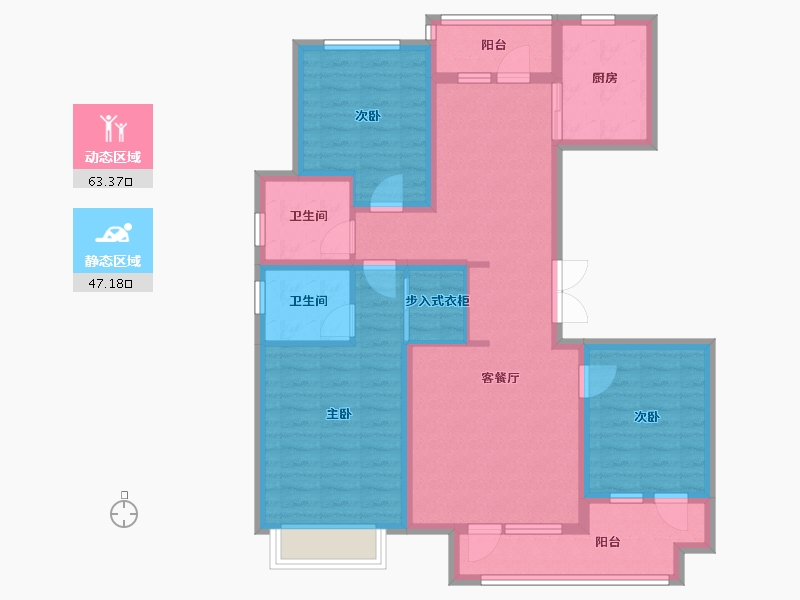 河北省-石家庄市-澳森观澜壹号-110.40-户型库-动静分区