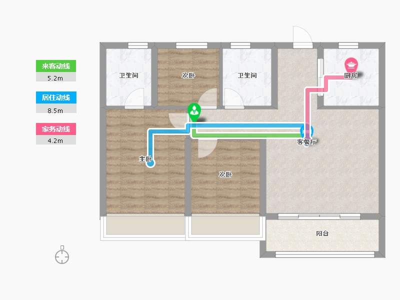 浙江省-杭州市-春棠澜府-78.40-户型库-动静线