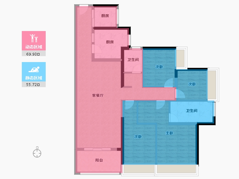 广东省-广州市-珠江天郦-112.01-户型库-动静分区