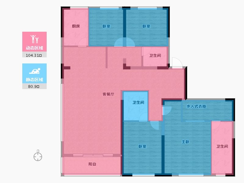 江苏省-南京市-奥体新城丹若园-168.87-户型库-动静分区