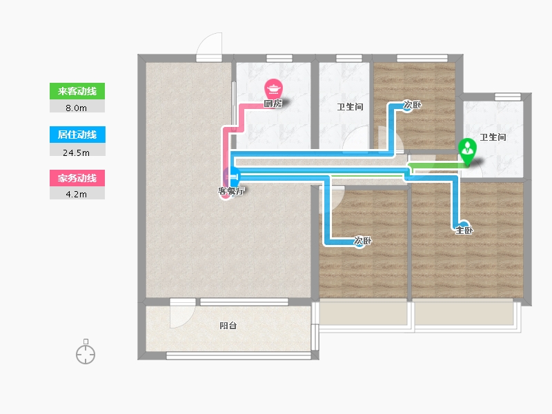 江苏省-南京市-保利阅云台-88.00-户型库-动静线