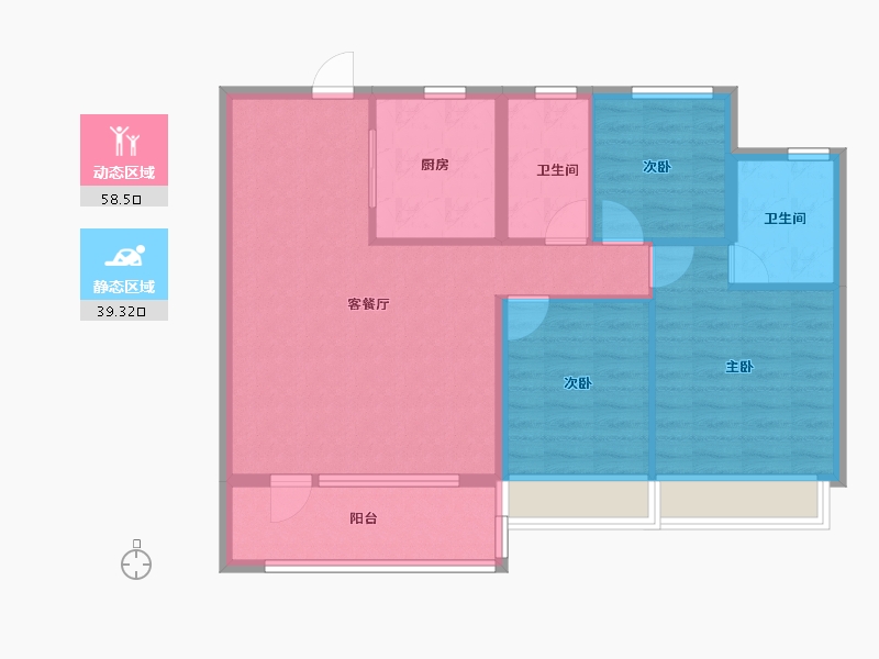 江苏省-南京市-保利阅云台-88.00-户型库-动静分区