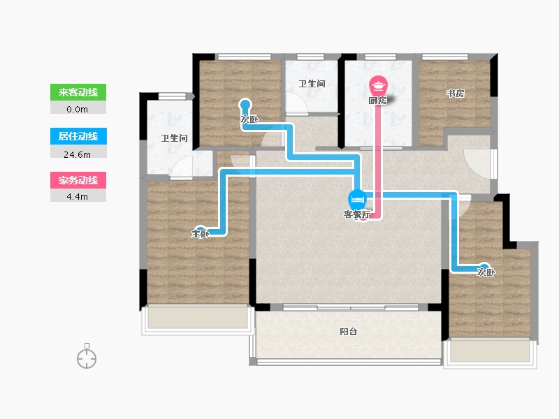 浙江省-绍兴市-金辉象屿观澜云庭-111.67-户型库-动静线