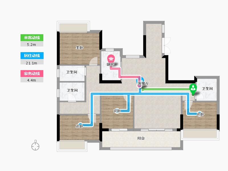 福建省-福州市-榕发江墘云筑-112.81-户型库-动静线