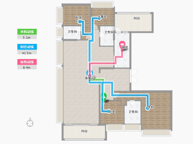 广东省-深圳市-中洲湾·迎海-208.86-户型库-动静线