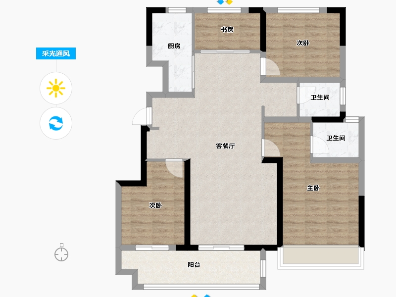 河南省-安阳市-利源·光明壹号-99.21-户型库-采光通风