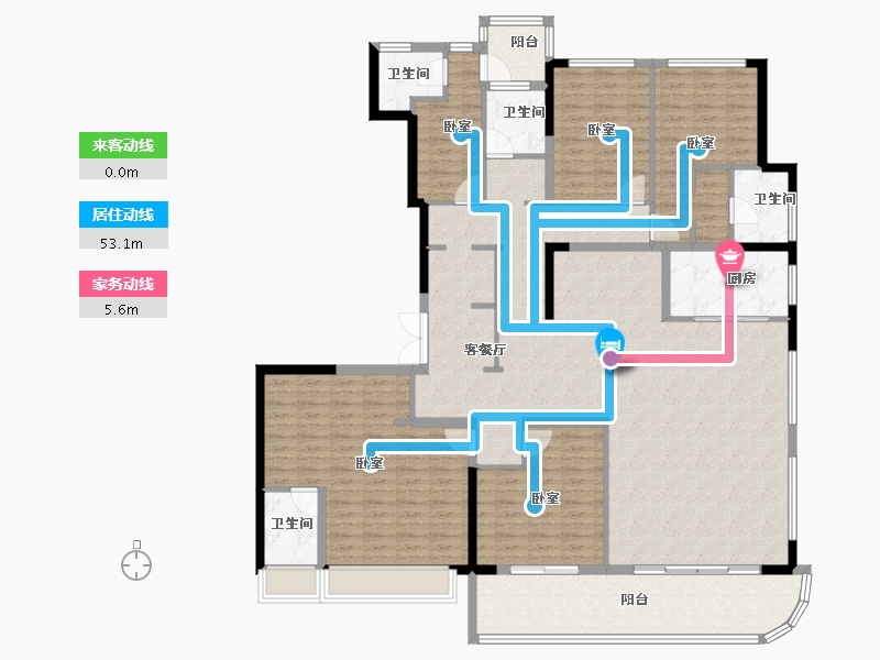 浙江省-绍兴市-中国铁建嵊星湾-188.21-户型库-动静线