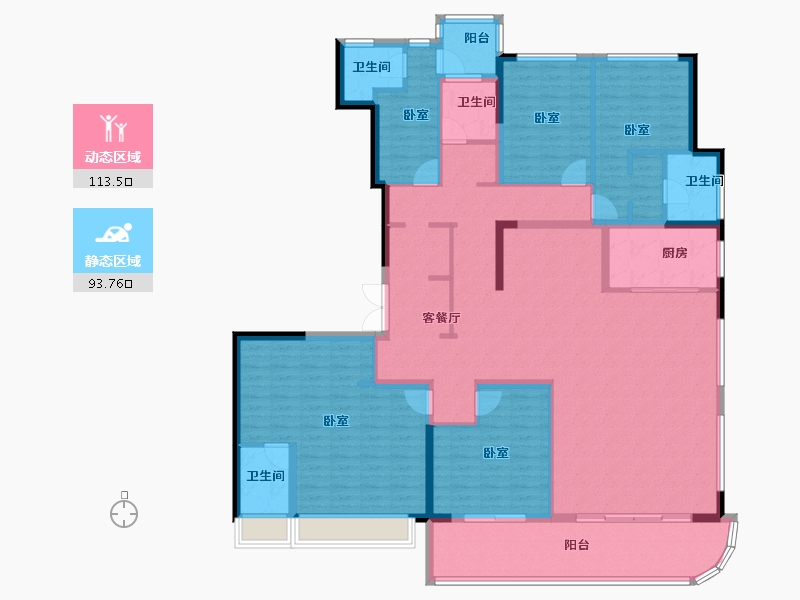 浙江省-绍兴市-中国铁建嵊星湾-188.21-户型库-动静分区