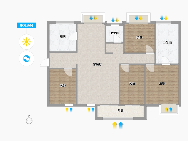 福建省-龙岩市-交发龙岩风景-118.38-户型库-采光通风