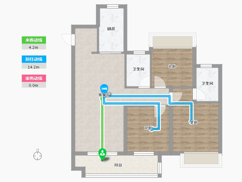 安徽省-合肥市-中海上东区-90.80-户型库-动静线