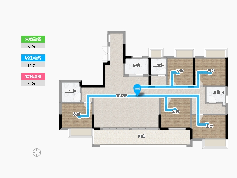 福建省-福州市-榕发江墘云筑-131.21-户型库-动静线