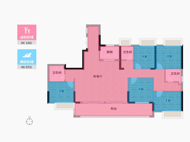 福建省-福州市-榕发江墘云筑-131.21-户型库-动静分区