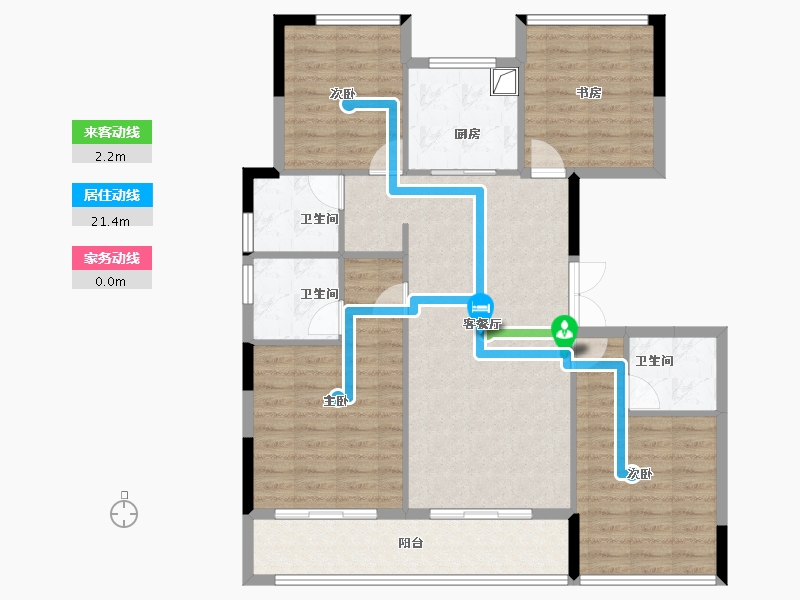 浙江省-杭州市-杭房·湖著观邸-108.89-户型库-动静线