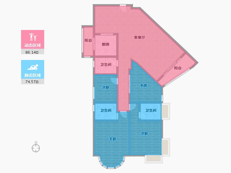 广东省-佛山市-丽雅苑-北区-148.56-户型库-动静分区