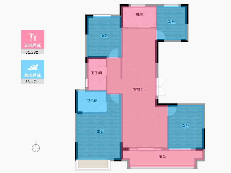 浙江省-绍兴市-天樾东府-103.58-户型库-动静分区