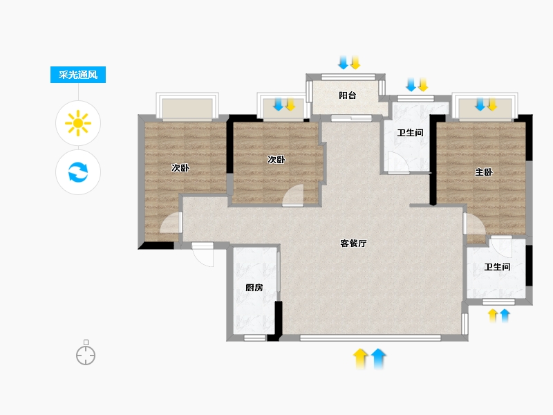 福建省-龙岩市-远洋山水-99.00-户型库-采光通风