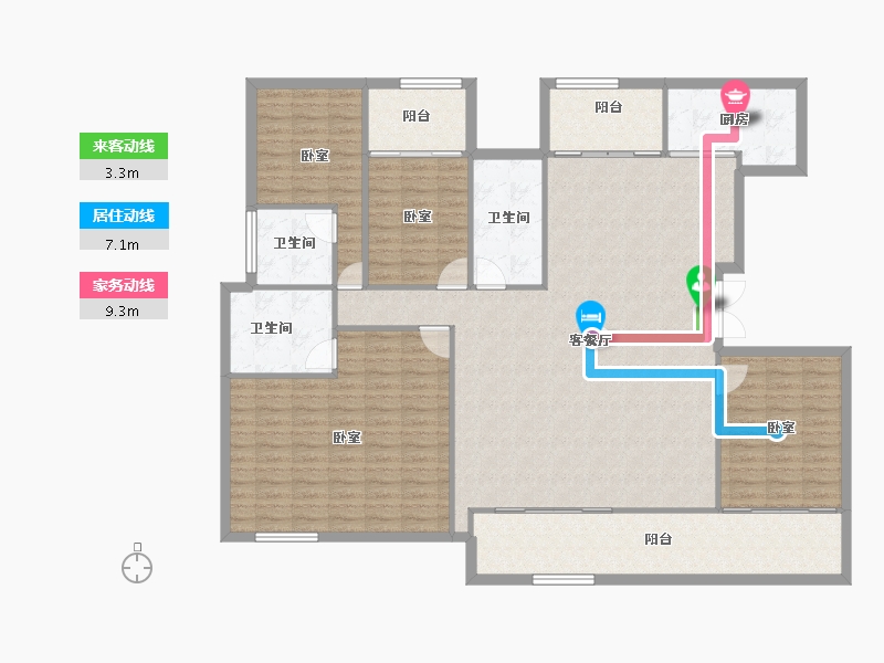 湖南省-长沙市-中建钰山湖-167.02-户型库-动静线