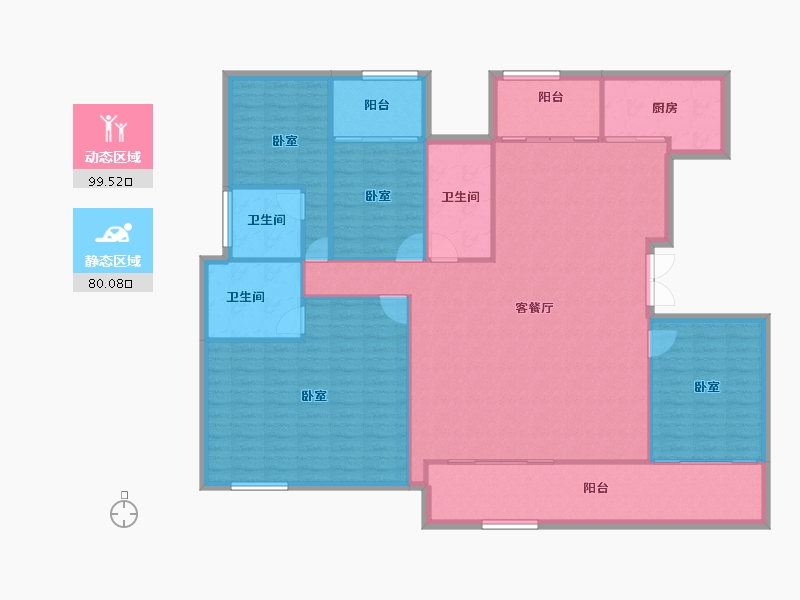 湖南省-长沙市-中建钰山湖-167.02-户型库-动静分区