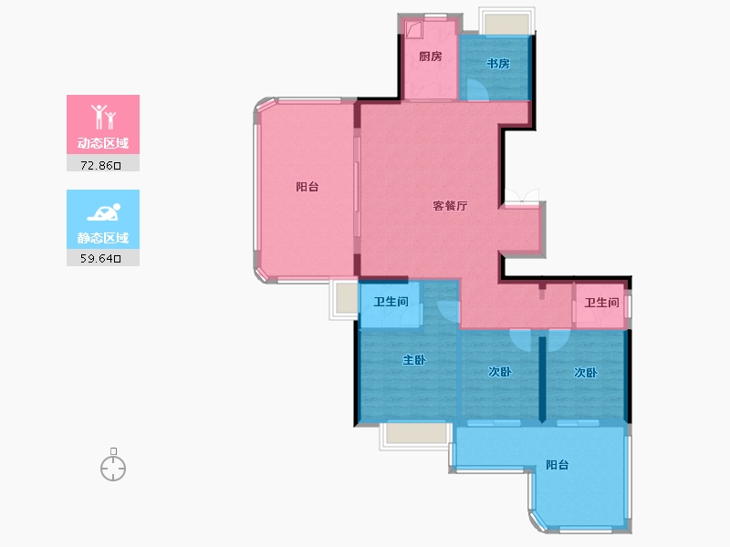 福建省-福州市-中建元亨府-120.00-户型库-动静分区