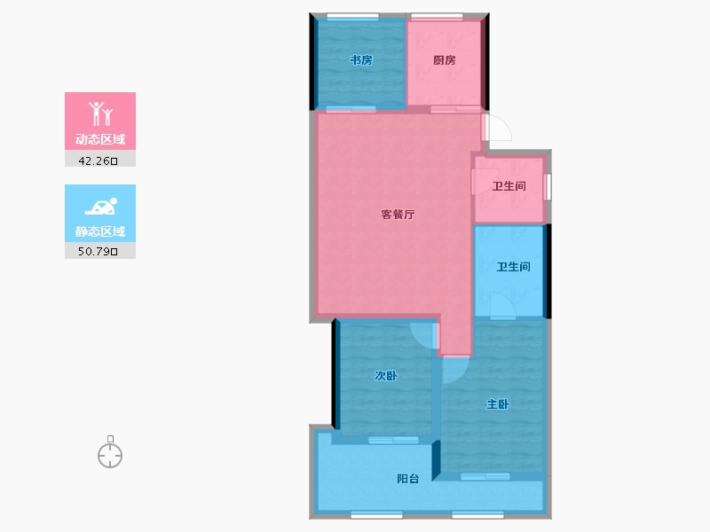 浙江省-温州市-未来城壹号-83.72-户型库-动静分区