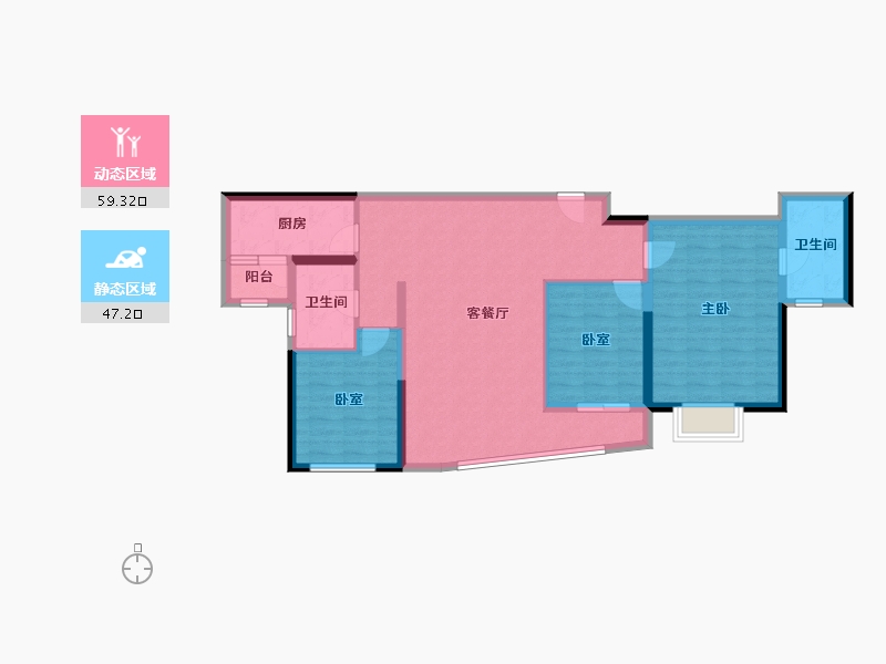 四川省-成都市-熙门悦著-95.62-户型库-动静分区