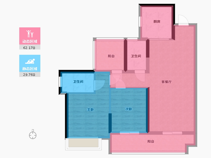 广东省-惠州市-星河冠誉府-81.70-户型库-动静分区