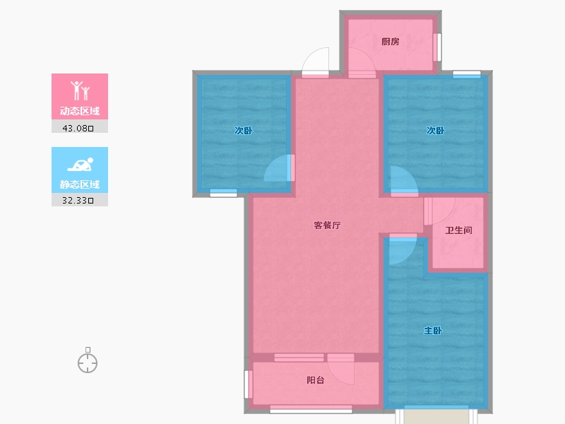 河北省-衡水市-信和荣景园-82.78-户型库-动静分区