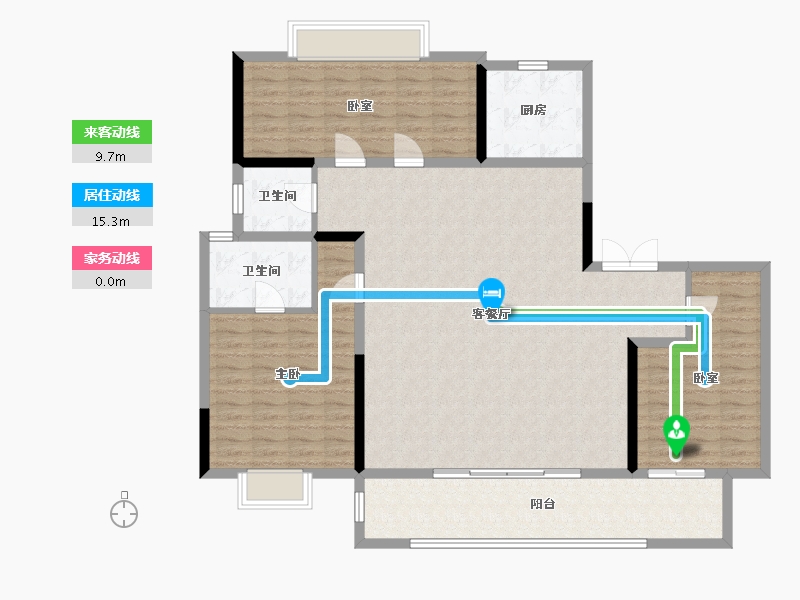 四川省-成都市-中旅千川阅-136.53-户型库-动静线