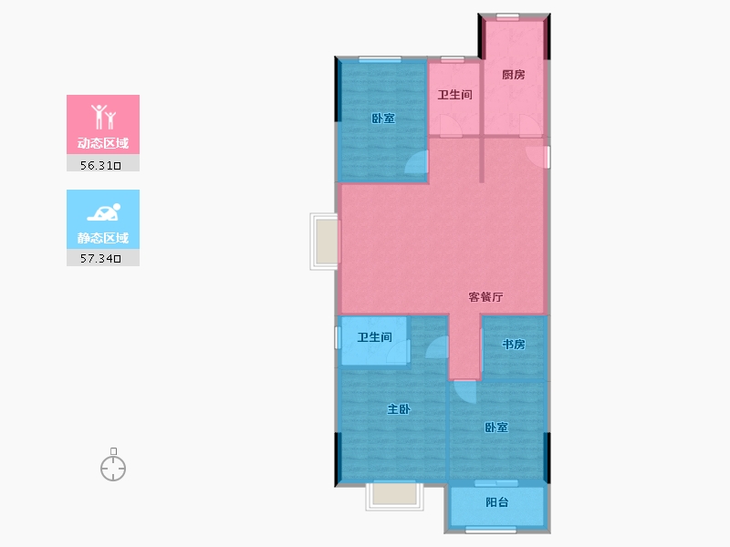 山东省-菏泽市-天宸馨园-104.00-户型库-动静分区