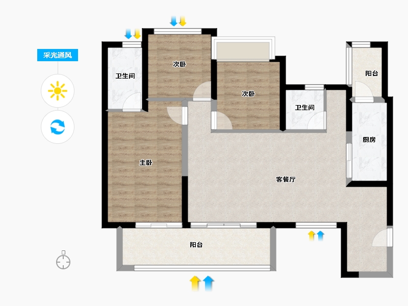 四川省-成都市-天府半岛-95.47-户型库-采光通风