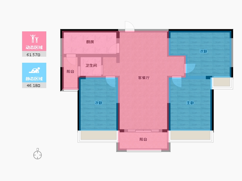 河南省-南阳市-祥和 家园-96.00-户型库-动静分区