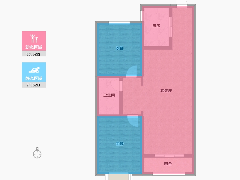 河北省-保定市-汇元玖號院-73.45-户型库-动静分区