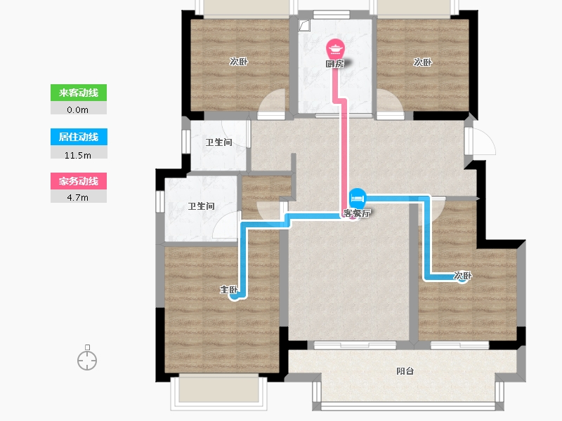 江苏省-常州市-半岛观澜-88.51-户型库-动静线