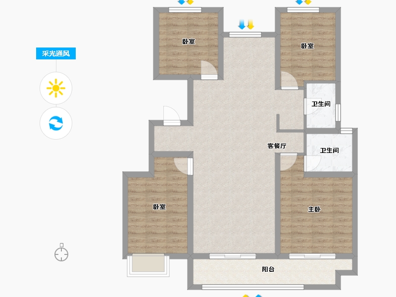 山东省-菏泽市-学府世家-99.20-户型库-采光通风