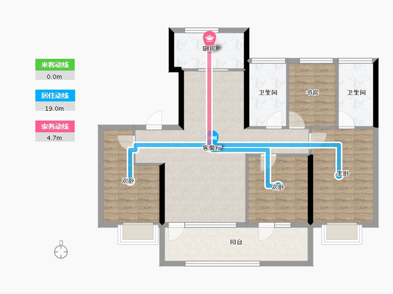 江苏省-无锡市-熙云里-103.94-户型库-动静线